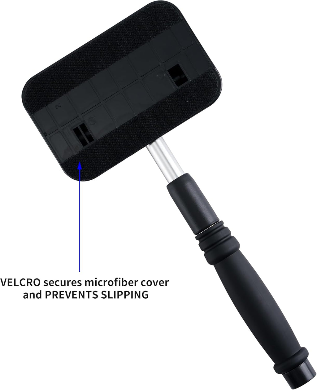 Pivoting Windshield Glass Cleaning Tool Extendable Aluminum Handle W/3 Premium Microfiber Covers
