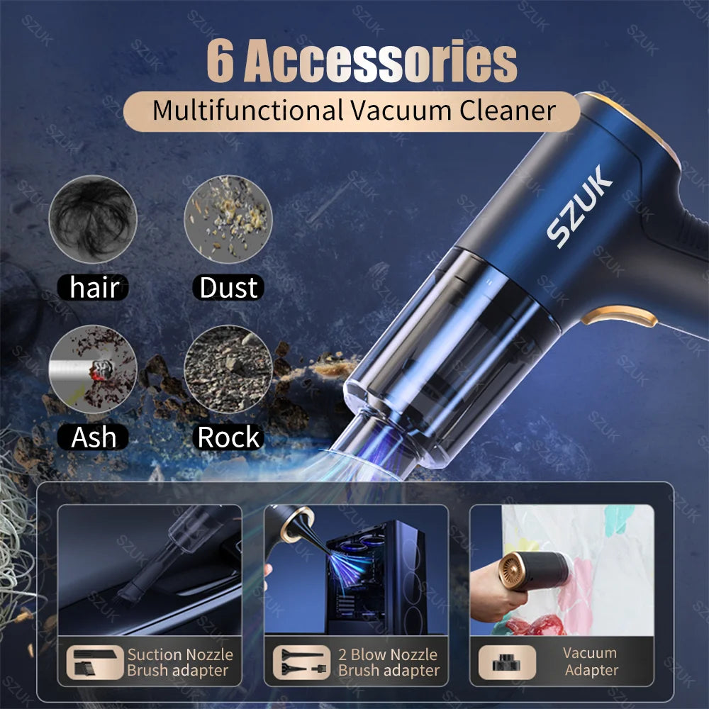 Portable Cordless Car Vacuum Cleaner | Handheld Mini Vacuum for Car, Home $ Office